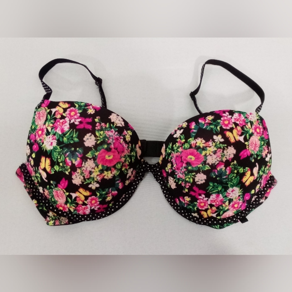 Victoria's Secret Bra 38C Underwire Push-up Floral Flower